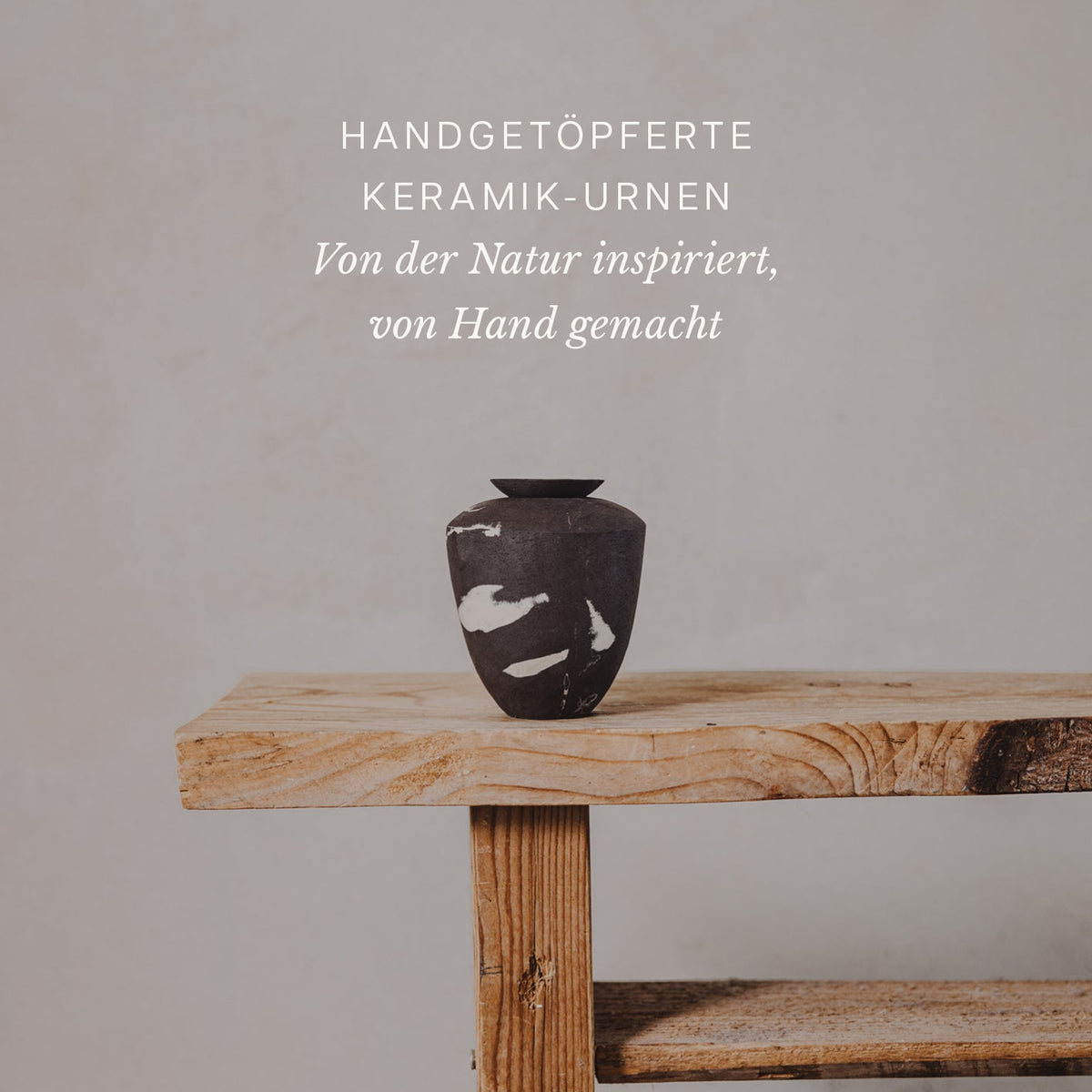 Keramikurne Cosma, nachtschwarz