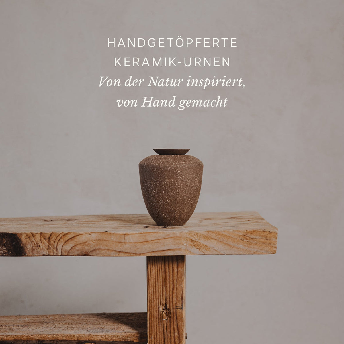Keramikurne Cosma, erdfarben