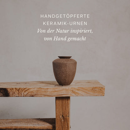 Keramikurne Cosma, erdfarben