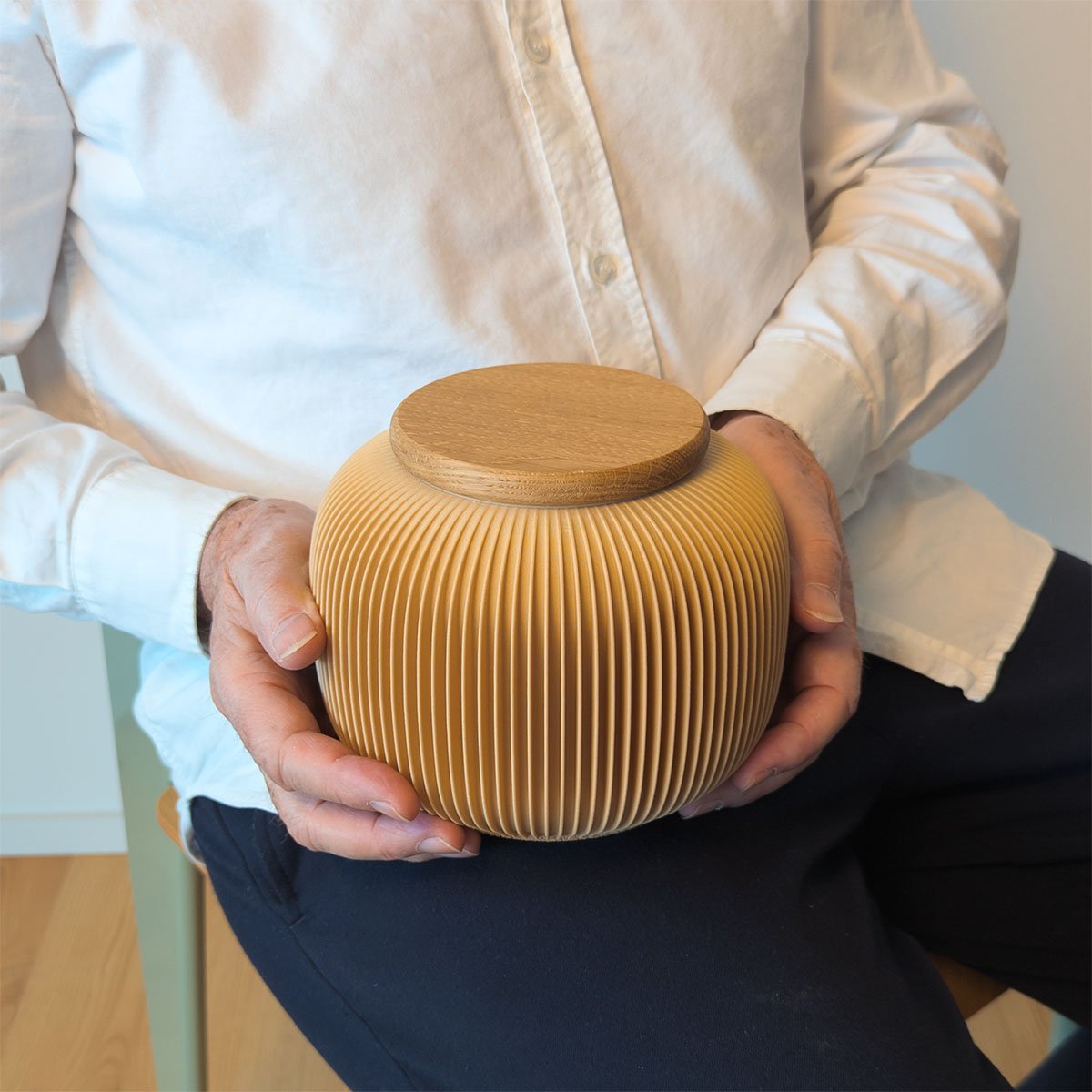 Urne Mini Nesuto aus Holzfasern